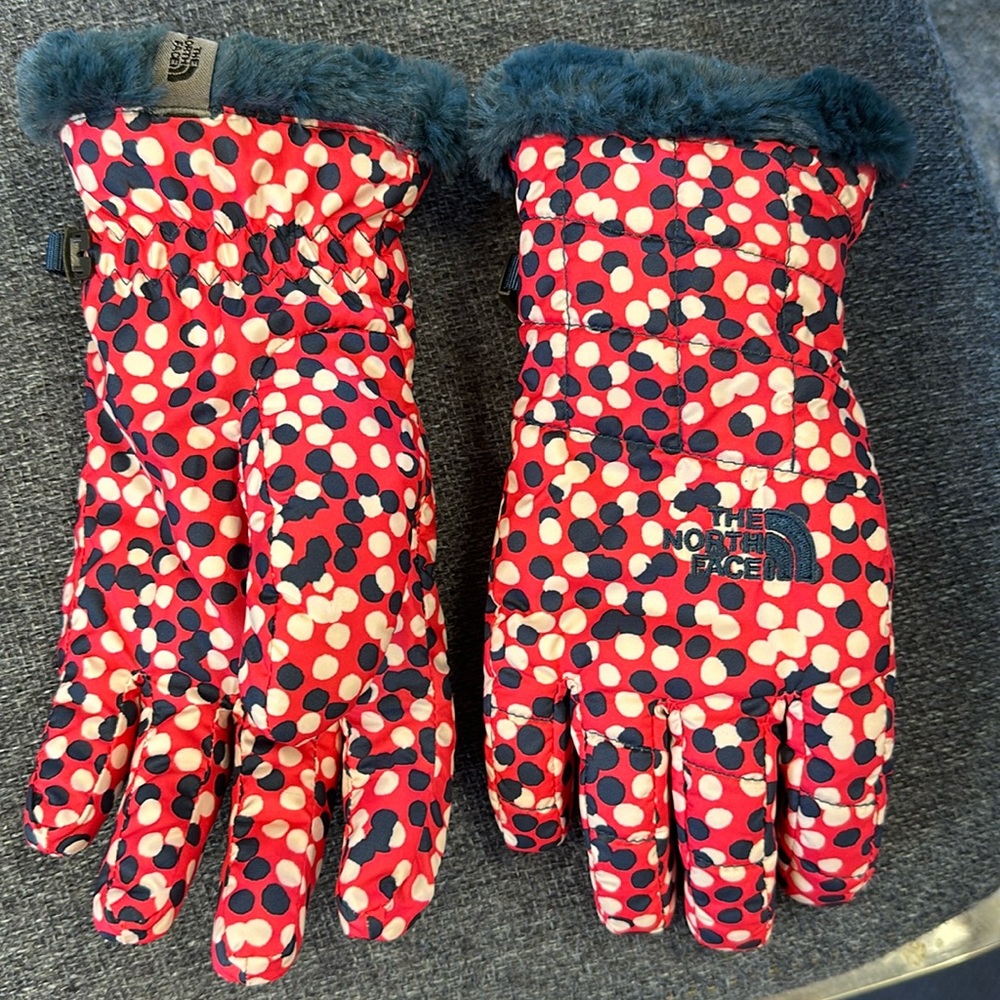 North Face gloves kid size Large